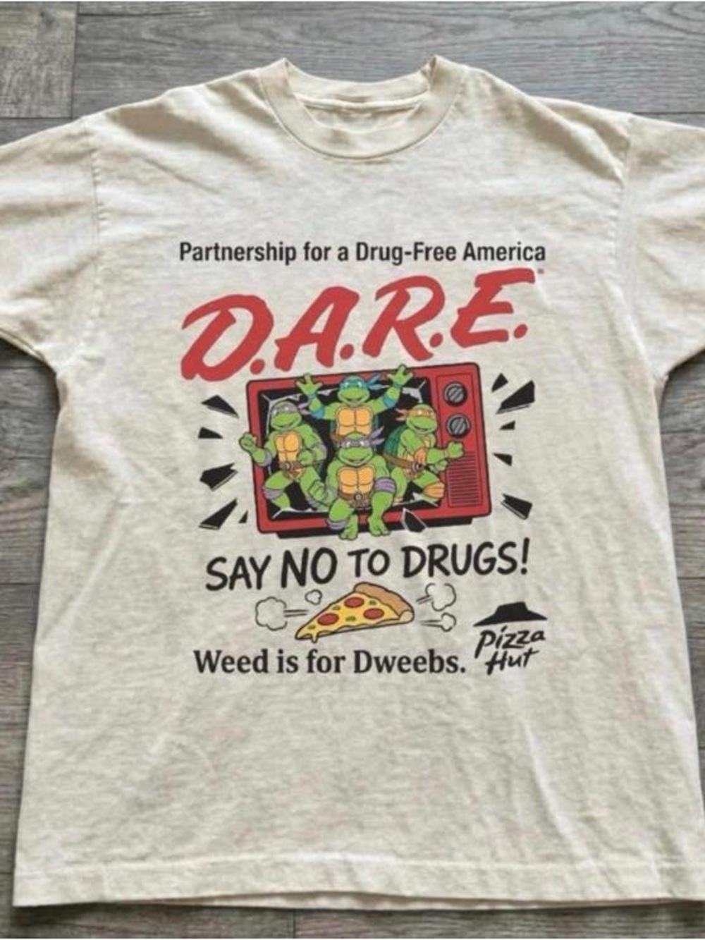 DARE Ninja Turtles White Graphic Tee